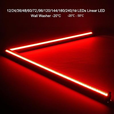 12/24/36/48/60/72/96/120/144/180/240 LEDs Linear LED Wall Washer -20°C- 50°C with R Light Color