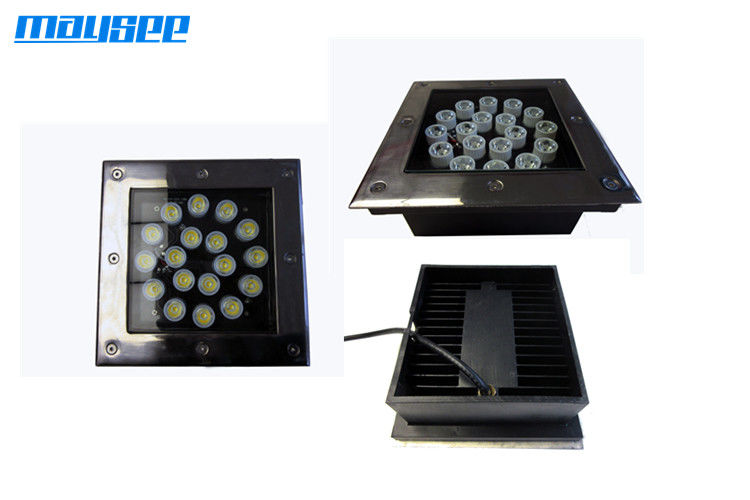 18w Outdoor DMX LED Iluminação interna 85-265VAC, LED Luz subterrânea Com fachada quadrada