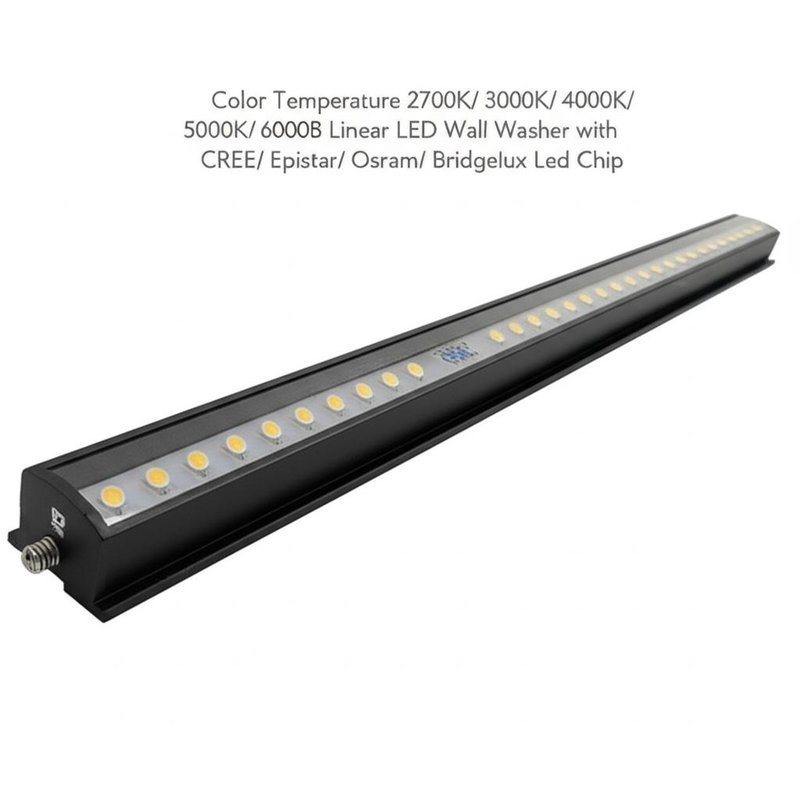 Color Temperature 2700K/ 3000K/ 4000K/ 5000K/ 6000K/ RGB Linear LED Wall Washer with CREE/ Epistar/ Osram/ Bridgelux Led Chip